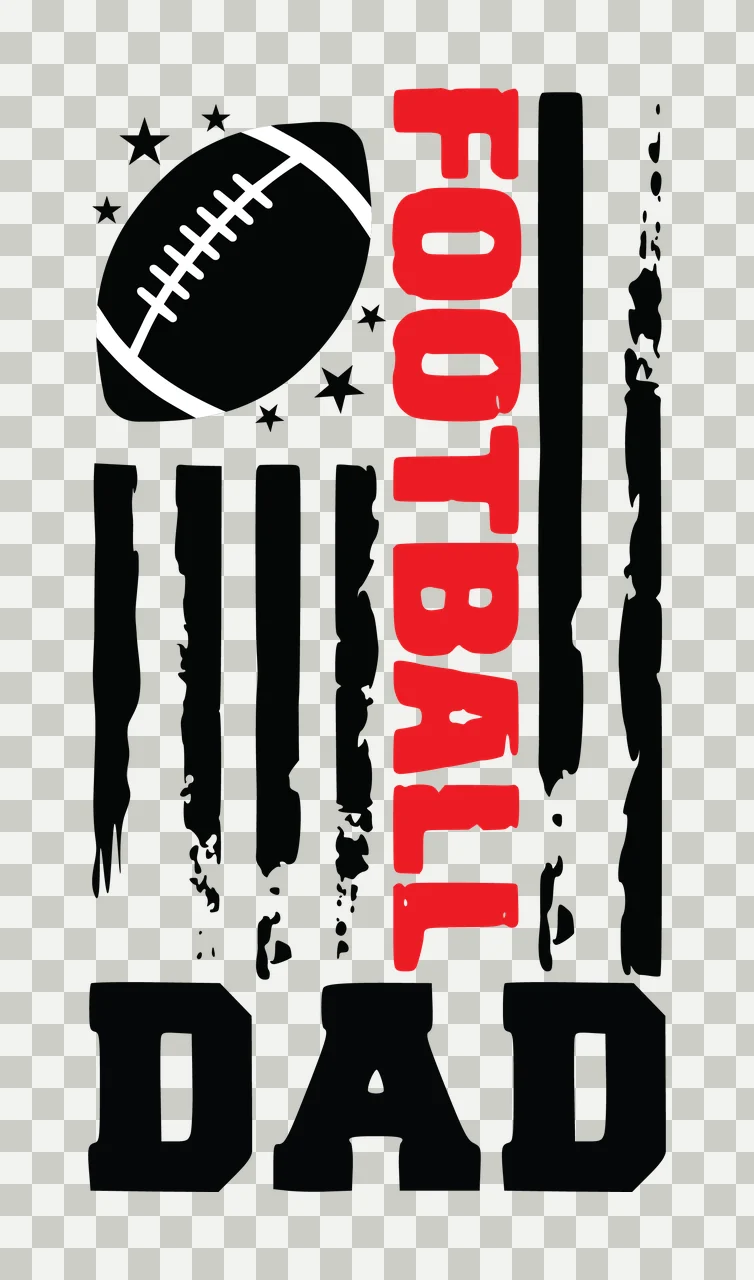 Football Dad Flag Graphic Design and composed layout stripes transparency and detail preview thumbnail