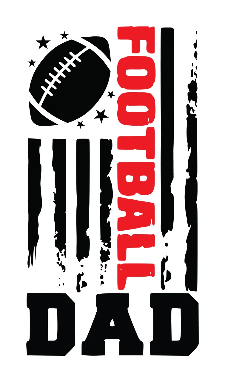 Football Dad Flag Graphic Design and composed layout stripes