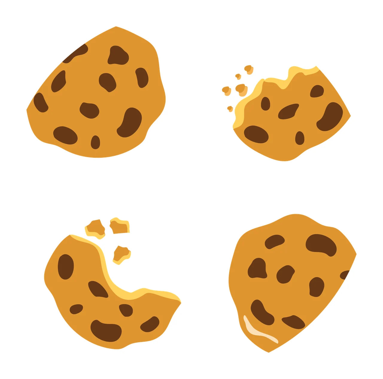 Keychain Four Cookies In Circular Composition placed circle