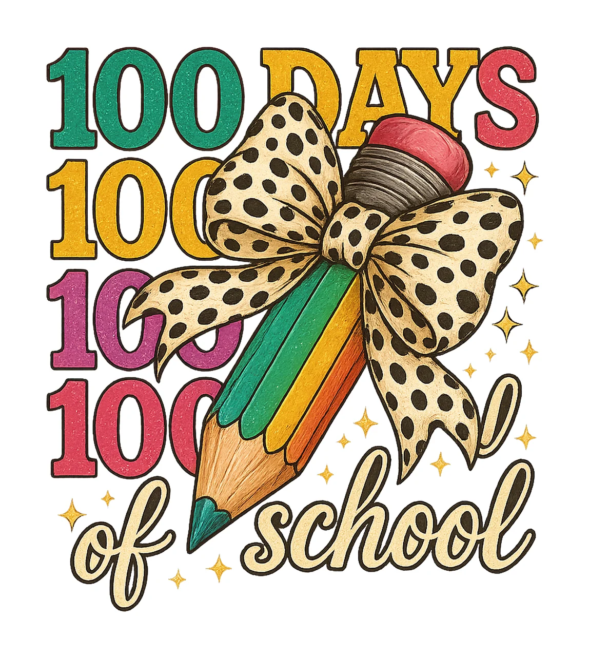 100 Day of School Teacher Quotes Brushstroke Design 100 Days