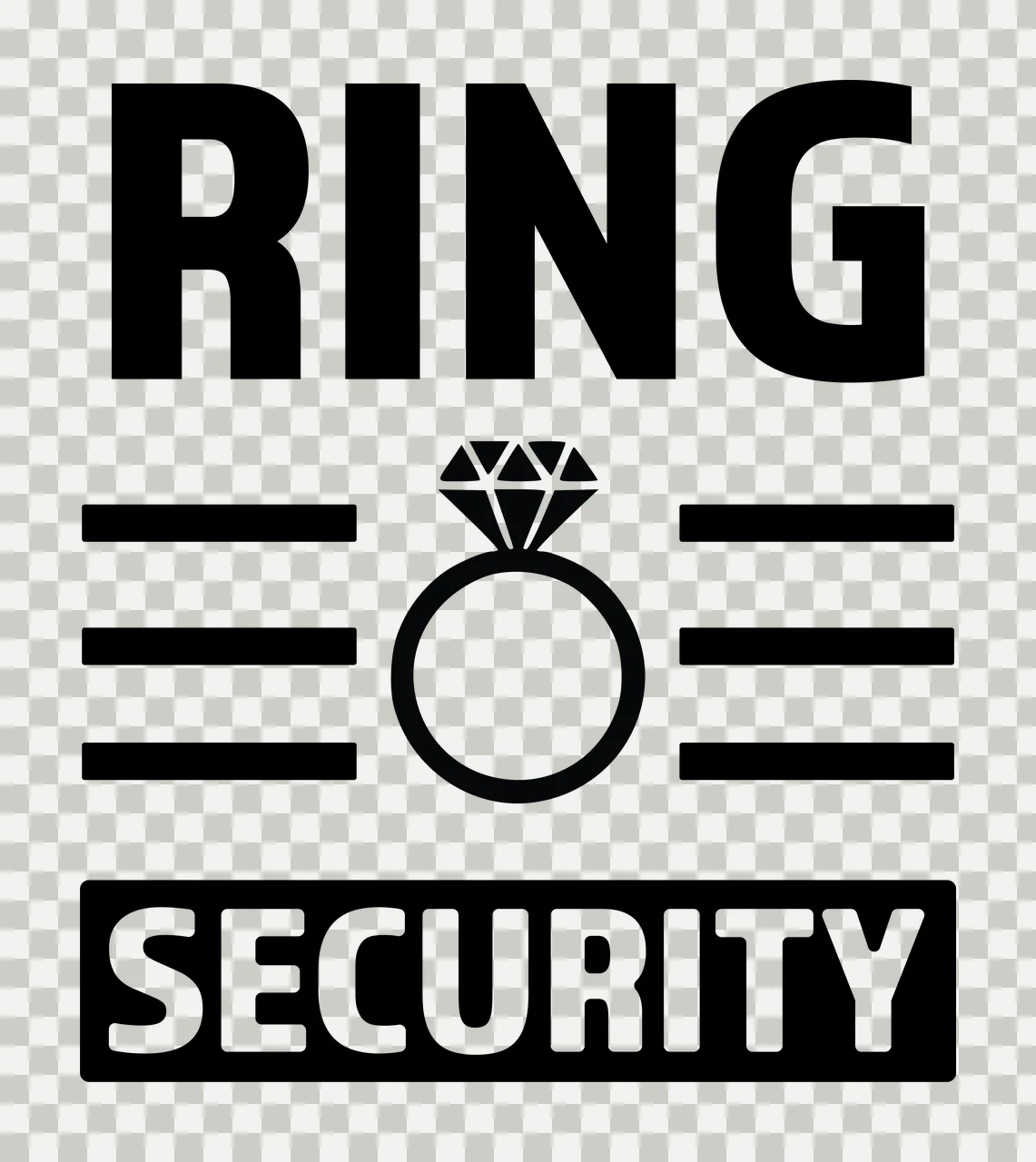 Ring Security Logo With Diamond Graphic On White text and lines transparency and detail preview thumbnail