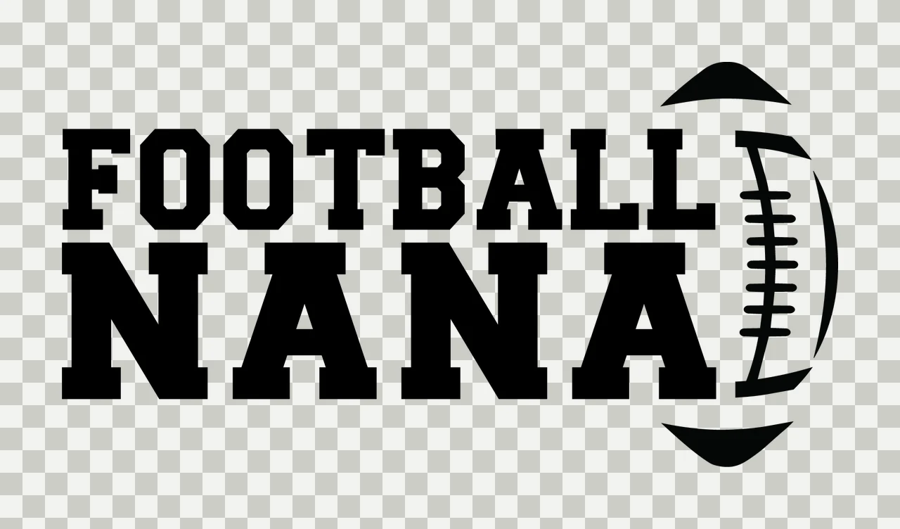 Football Nana And Text Logo Design transparency and detail preview thumbnail