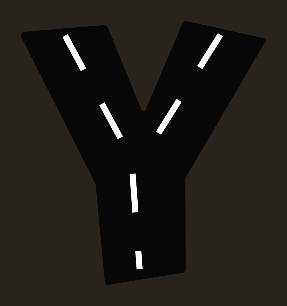 Can Glass Wrap Letter Y Patterned With Dashed contrast preview thumbnail