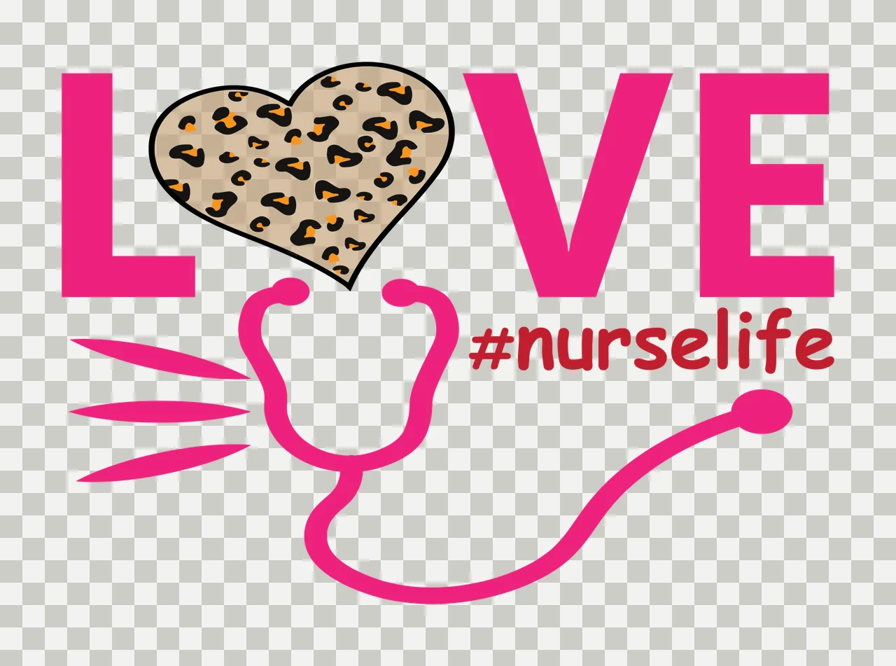 Love Nurselife Heart And Stethoscope typography black nursing transparency and detail preview thumbnail