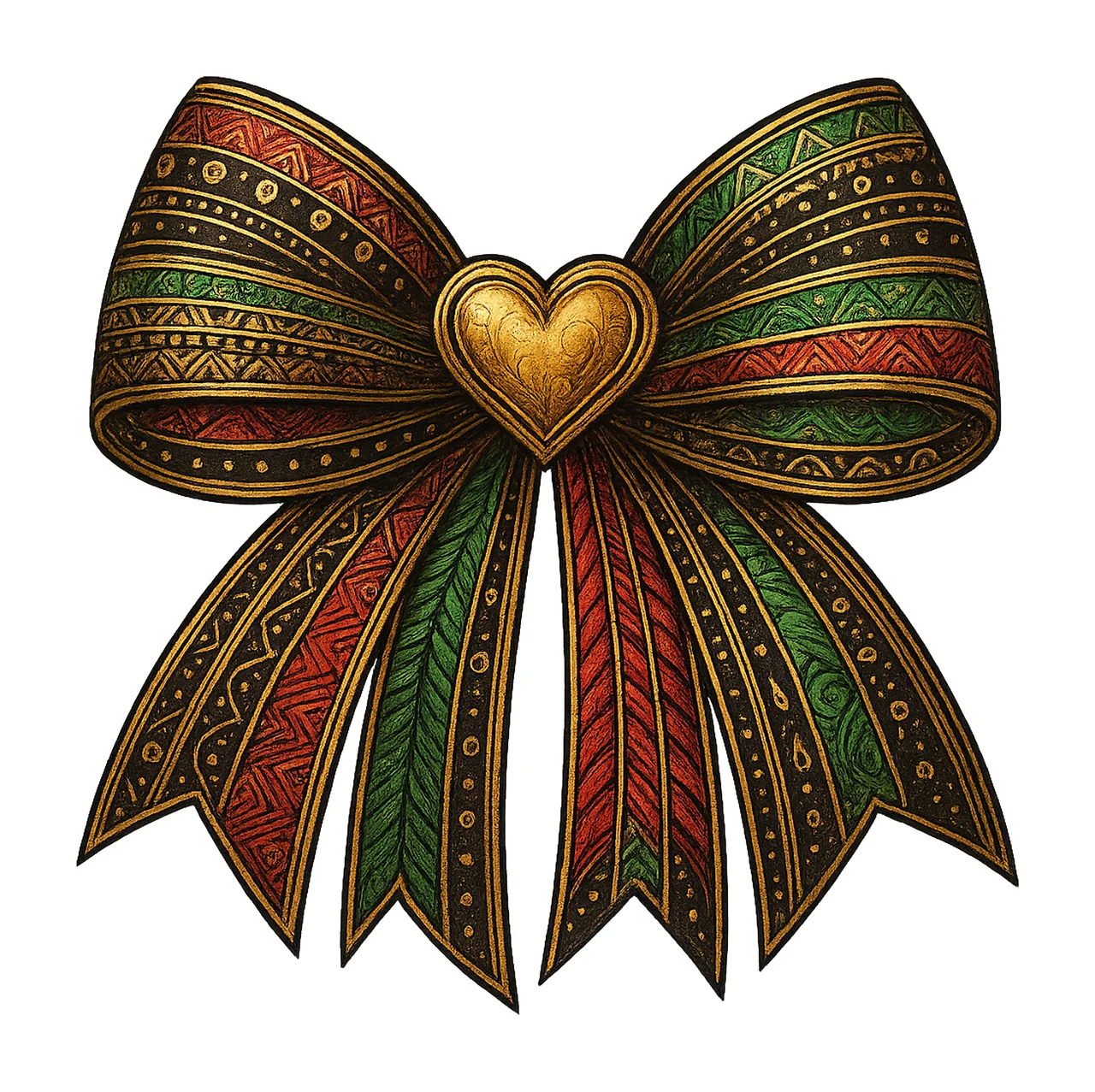 Black History Month Bow African Heritage Sublimation Design
