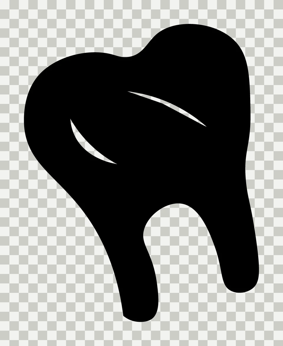 Molar Tooth With Dentistry And Icon In Black transparency and detail preview thumbnail