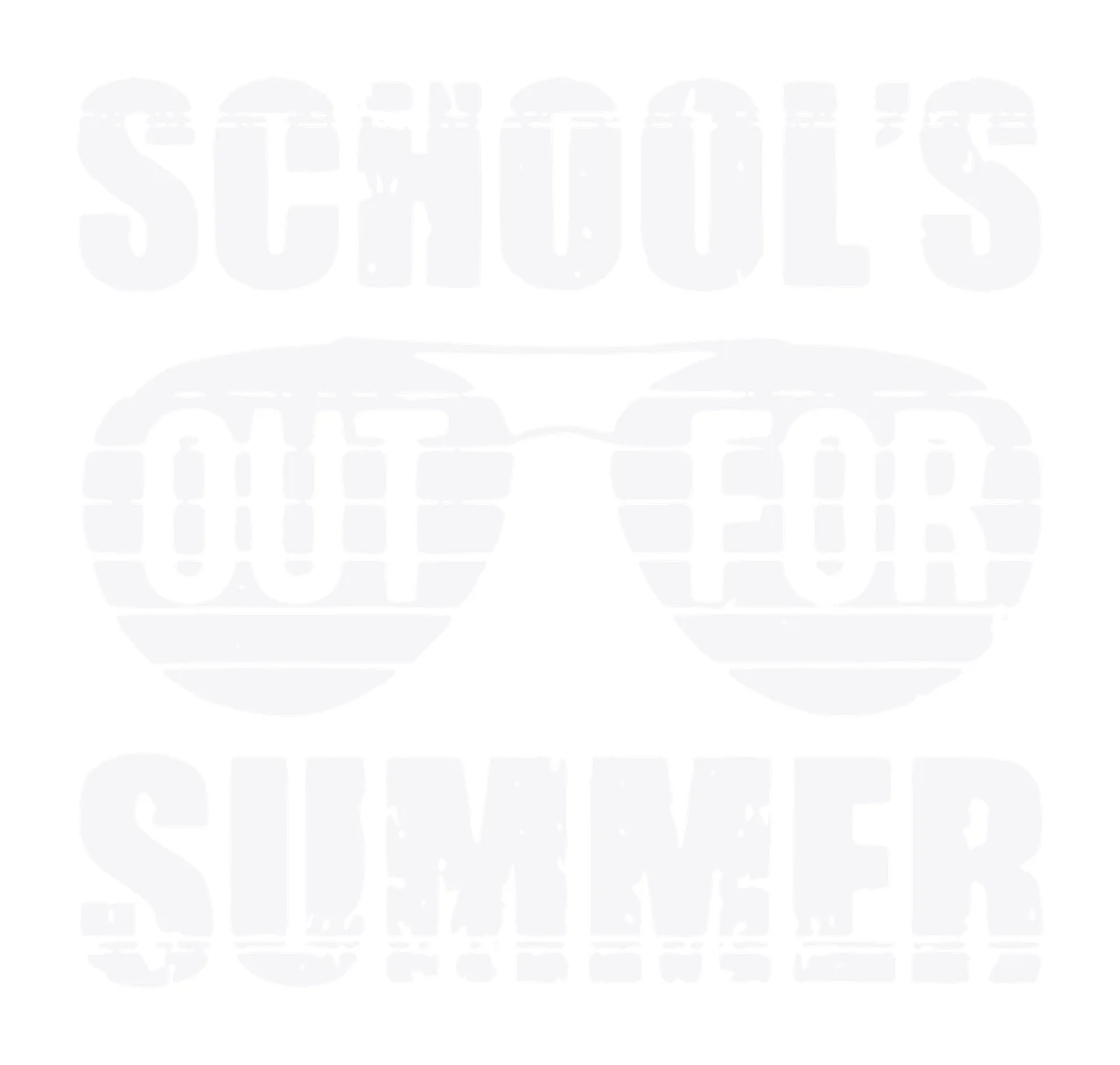School Summer Sunglasses Design typography frame black white