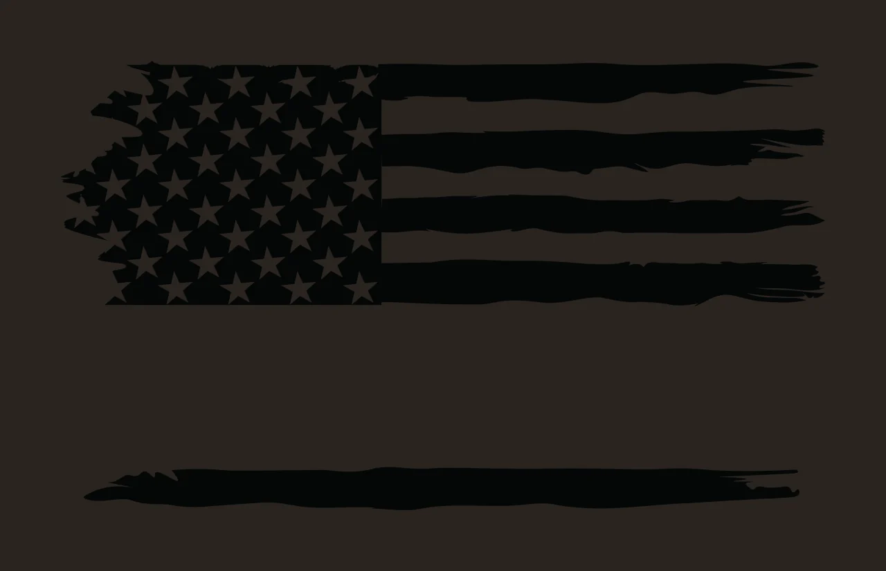 Flag Horizontal Distressed Graphic With Stars And Thick stripes contrast preview thumbnail