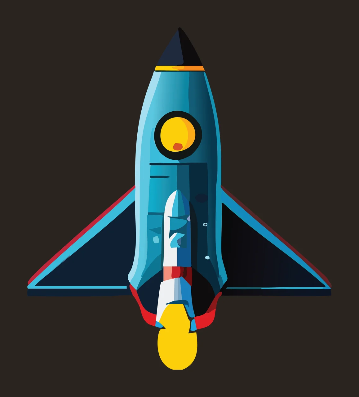 Space Shuttle Silhouette From Above flying wings nose cone contrast preview thumbnail