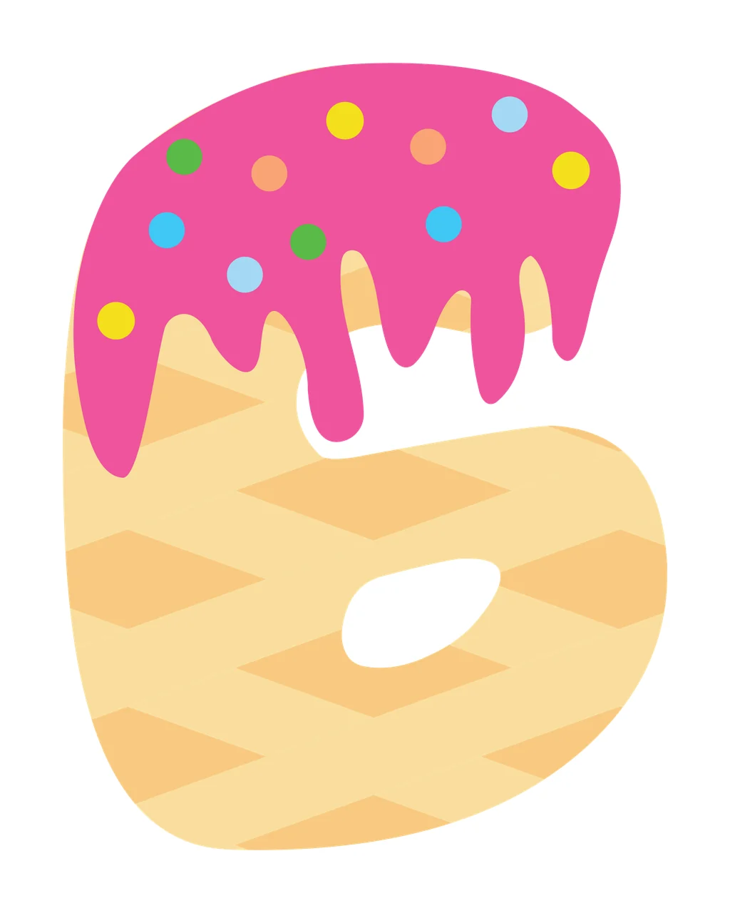 Ice Cream Font Character 23 scalable logo design icon