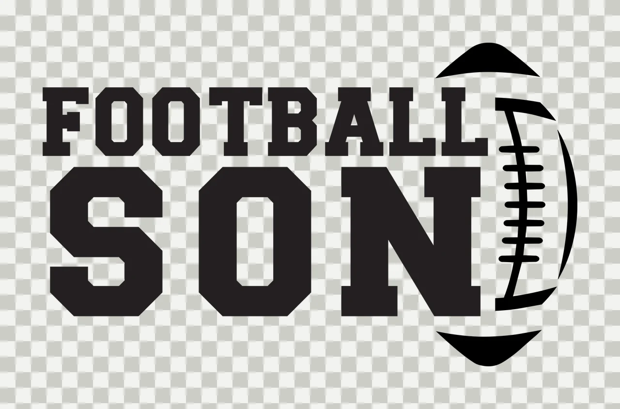 Football Son Text Graphic and black white plain typography transparency and detail preview thumbnail