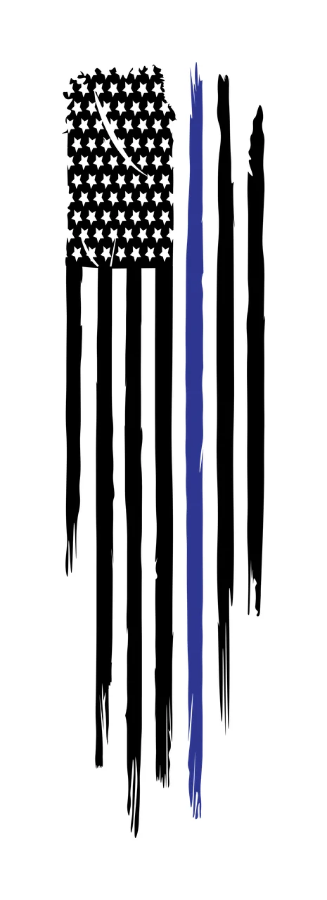 Distressed American Flag Vertical Stroke Graphic stars stripes