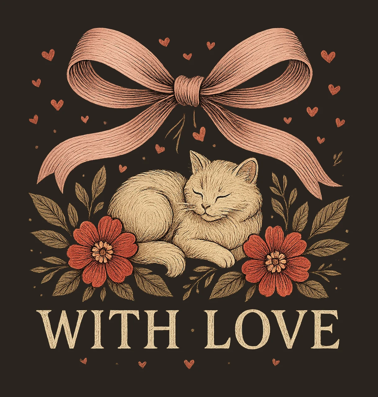 Coquette Bow Valentines Day XOXO Girly Retro Design Cute Bow contrast preview thumbnail