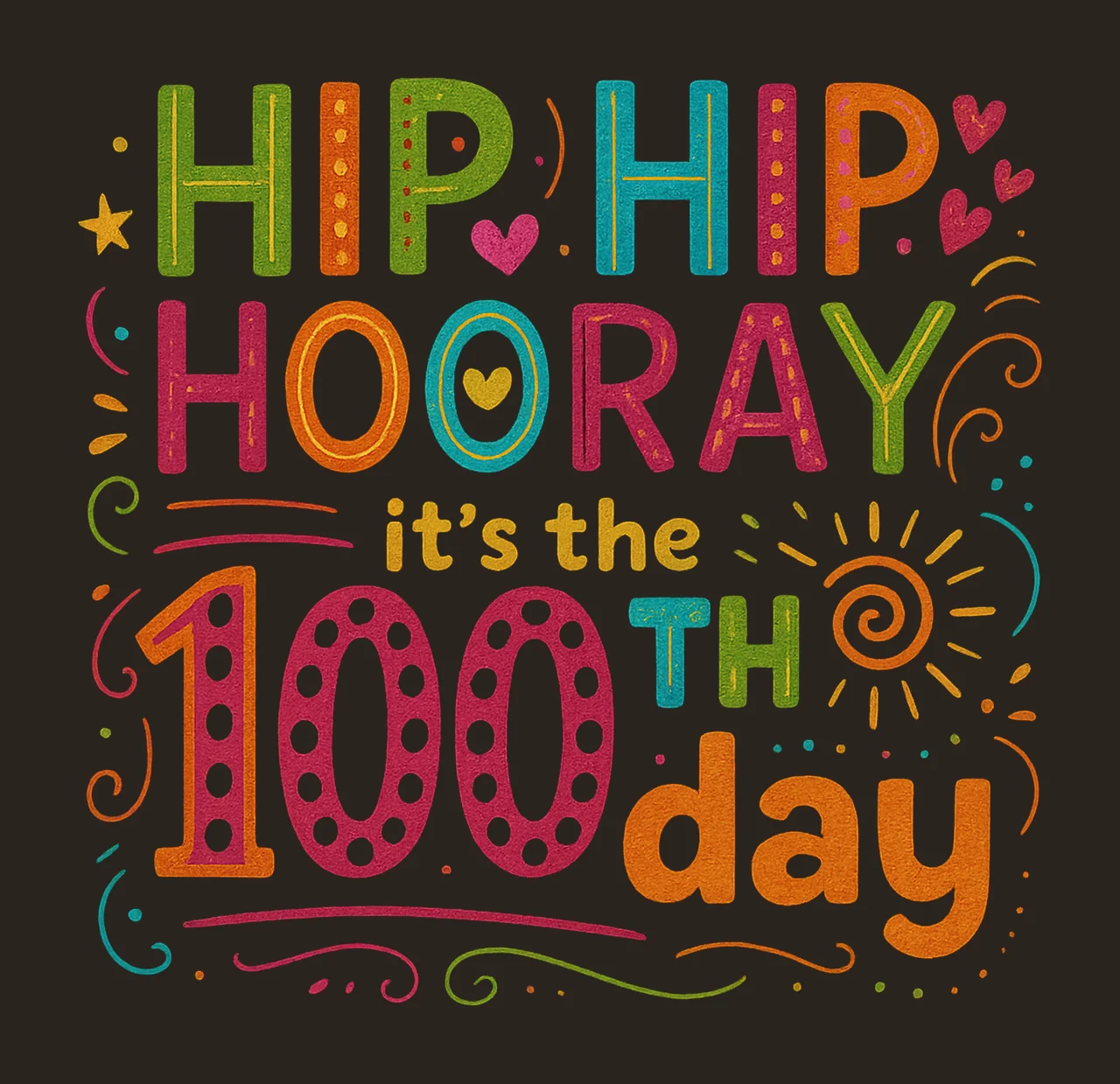 Hip Hooray 100th Day Funny School Shirt Design Teacher Gifts contrast preview thumbnail