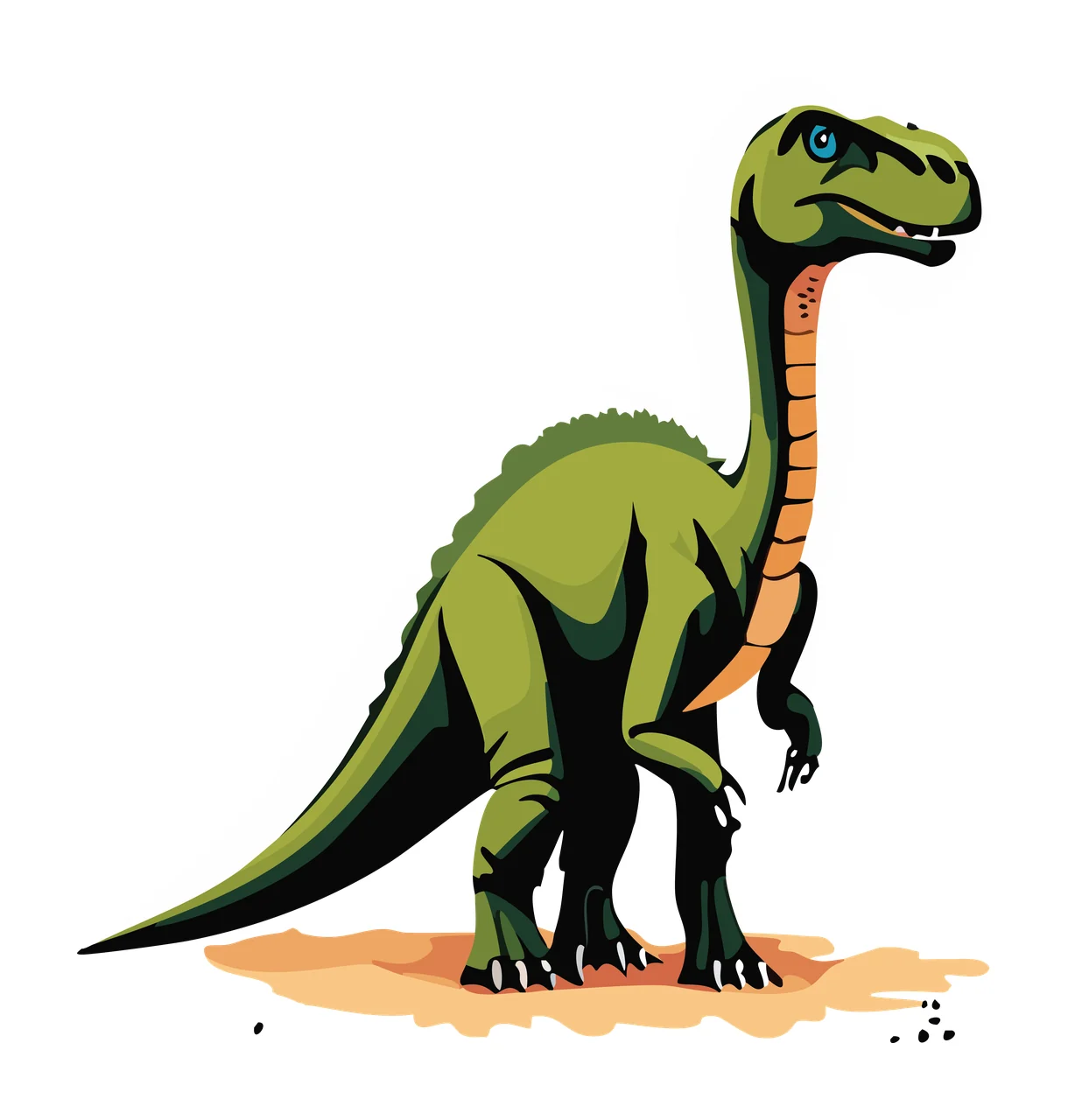 Dinosaur Silhouette Standing In Puddle Stand ground black reptile