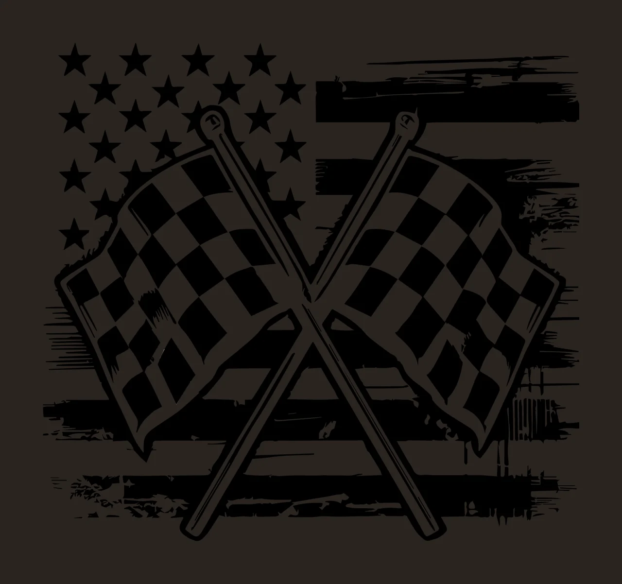 Flag Crossed Racing Flags With Background checkered distressed contrast preview thumbnail