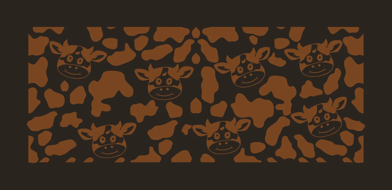 Cow Can Glass Wrap Black And White Print pattern spots animal contrast preview thumbnail