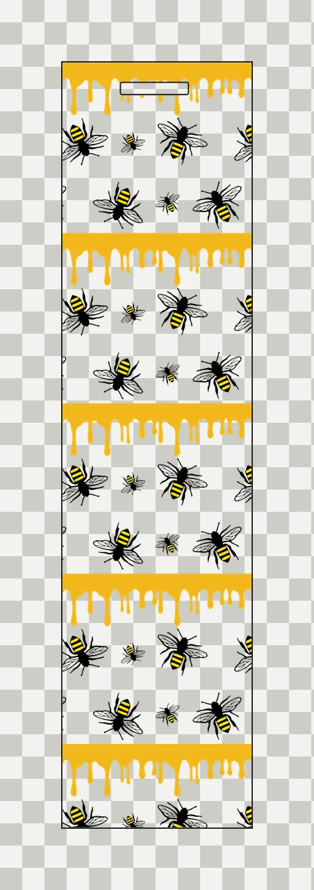 Black Honeybees Pattern With Drips insects liquid white bees transparency and detail preview thumbnail