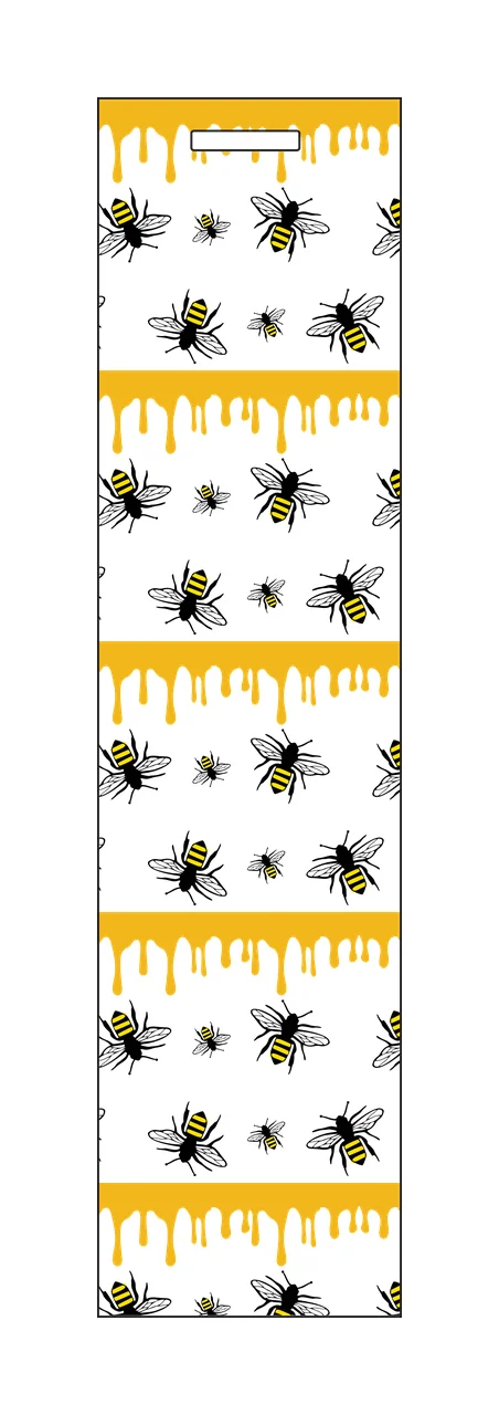 Black Honeybees Pattern With Drips insects liquid white bees