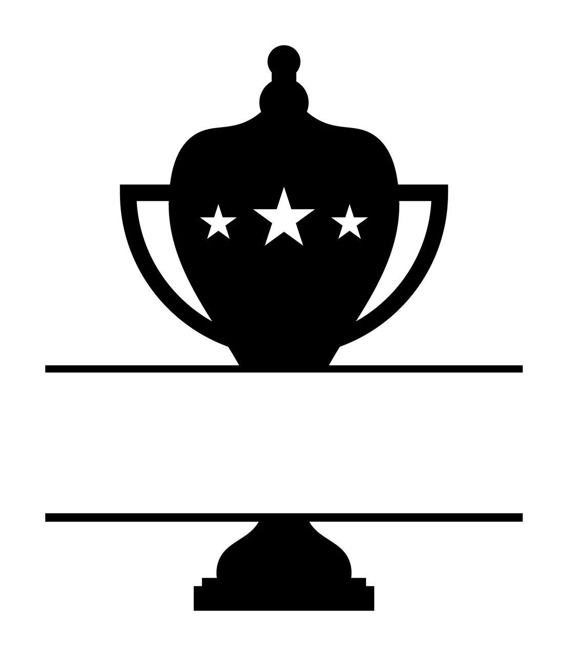Can Glass Wrap Trophy With Stars And Lines