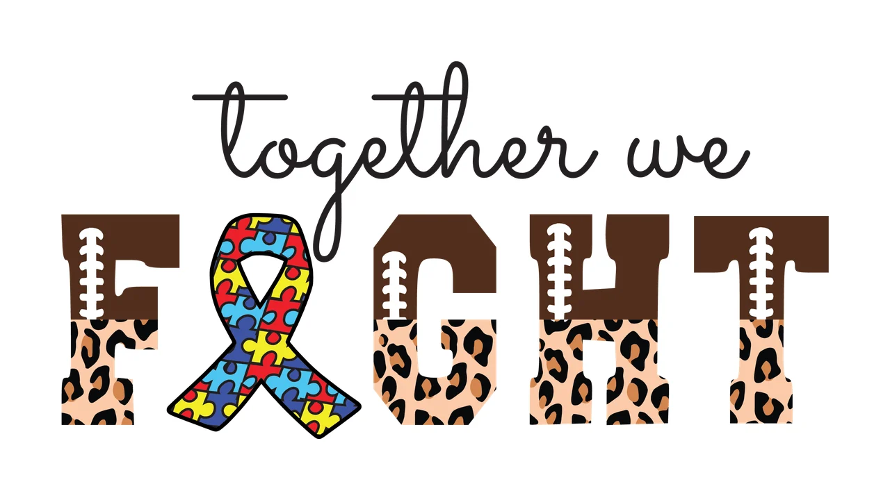 Awareness Text Design ribbon Supportive messaging graphic typography