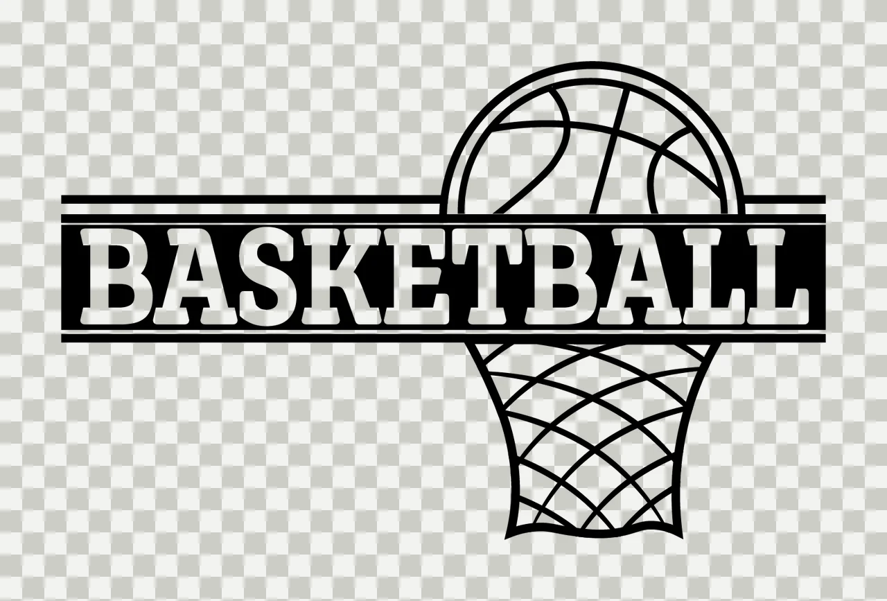Basketball Hoop Sport Line Art Graphic net black and white transparency and detail preview thumbnail