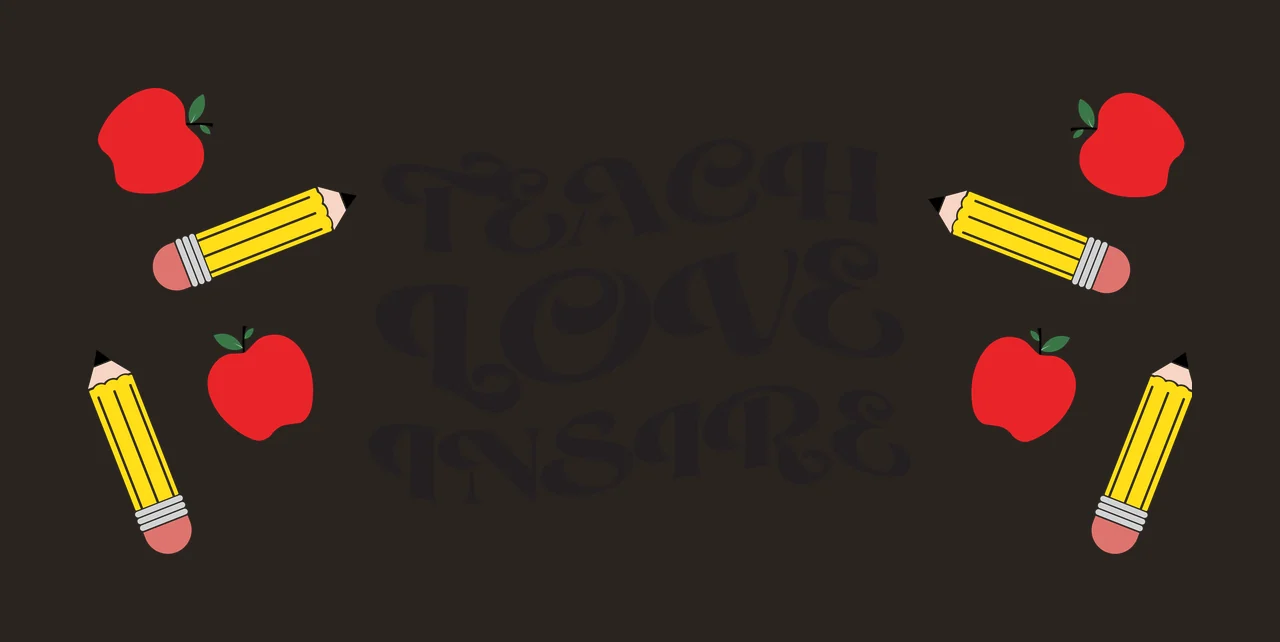 Can Glass Wrap Pencils And Apples decorative script black white contrast preview thumbnail