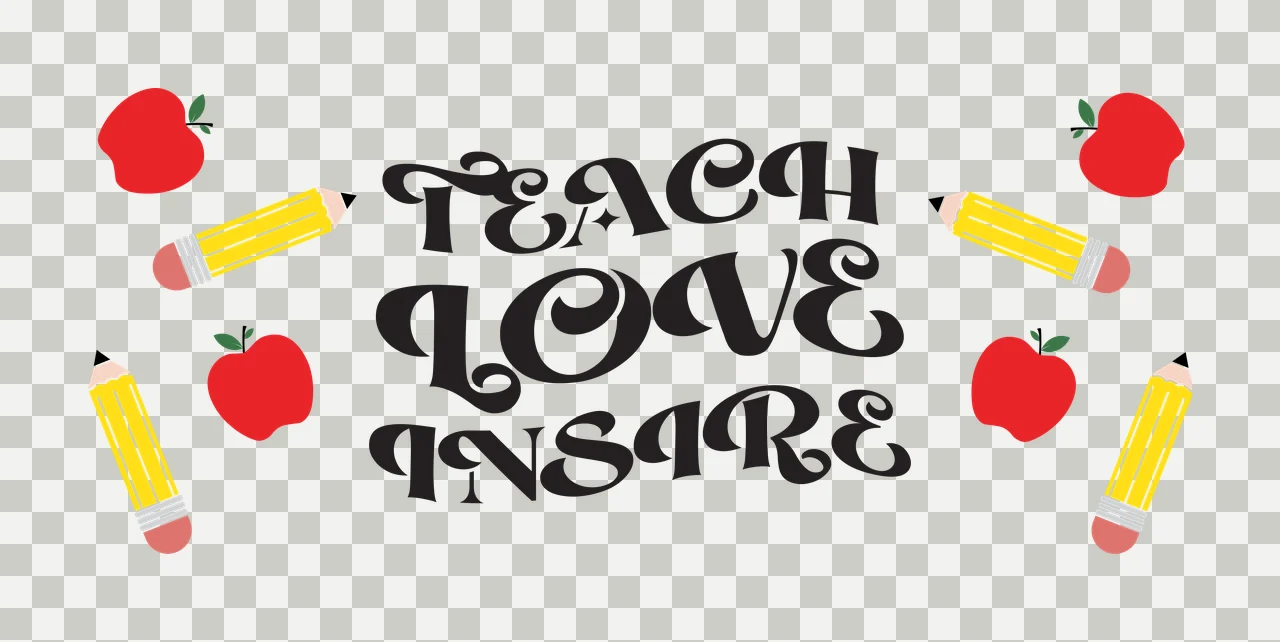 Can Glass Wrap Pencils And Apples decorative script black white transparency and detail preview thumbnail