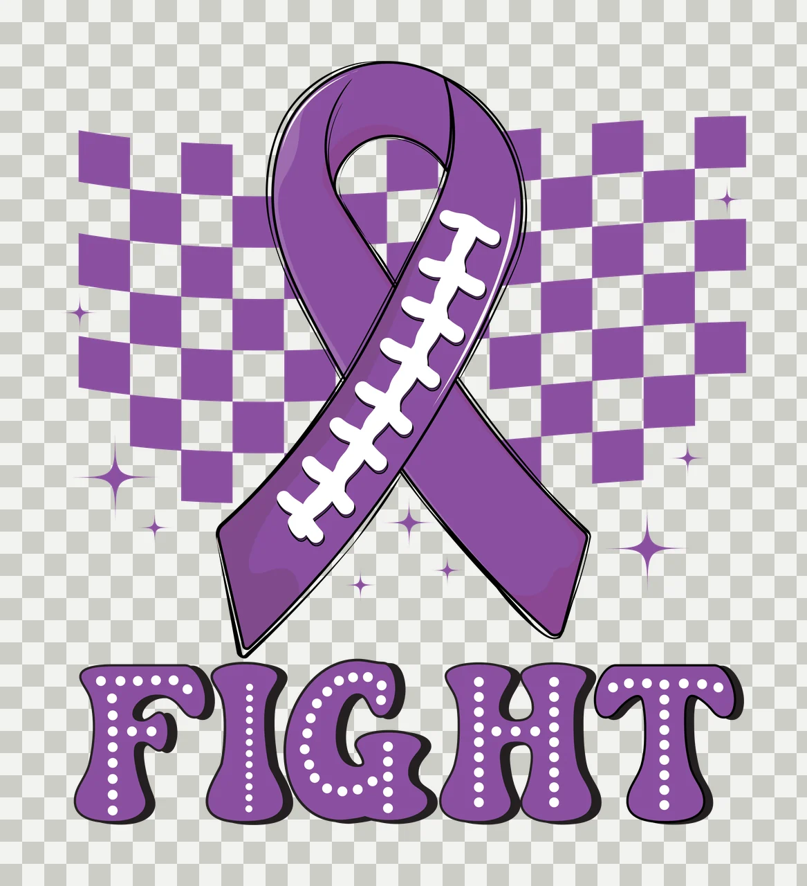 Fight Ribbon And Checkerboard Pattern symbol star silhouette transparency and detail preview thumbnail