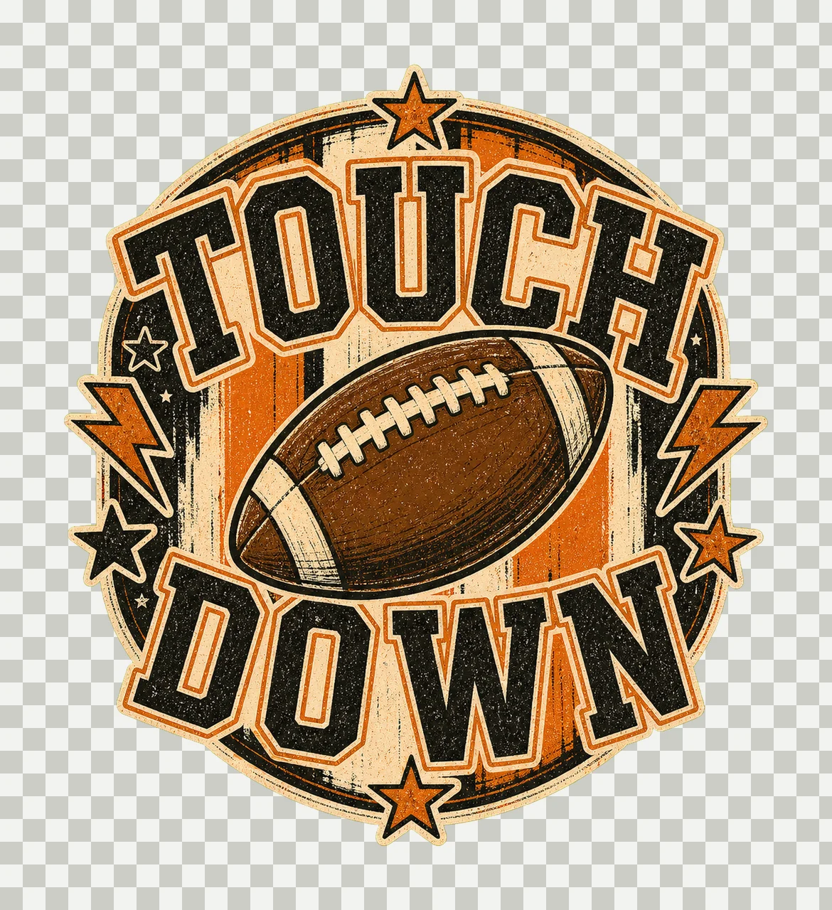 Touchdown Football Season Stripes Football Mom Variation B transparency and detail preview thumbnail