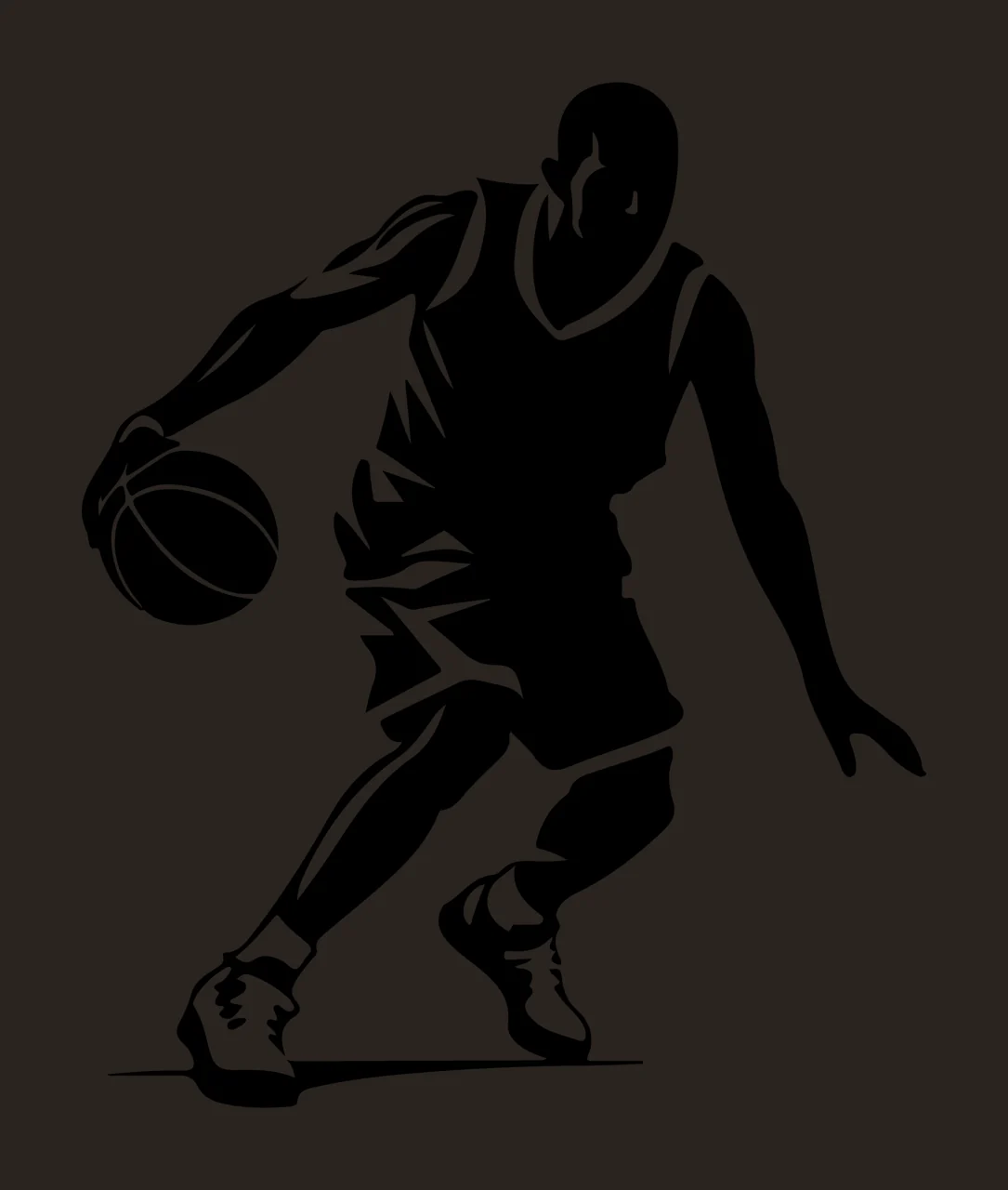 Can Glass Wrap Basketball Player Dribbling With Athlete contrast preview thumbnail