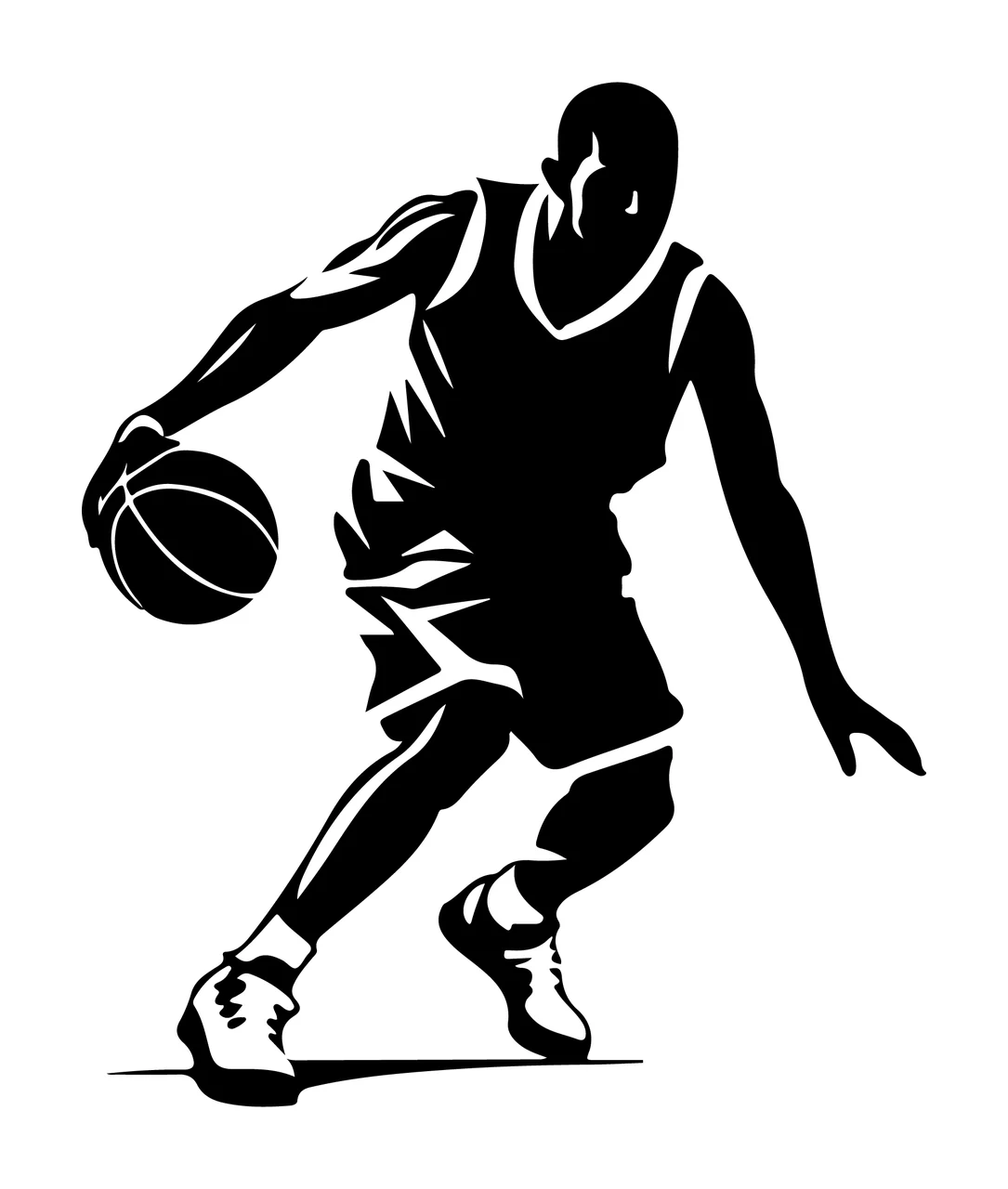 Can Glass Wrap Basketball Player Dribbling With Athlete