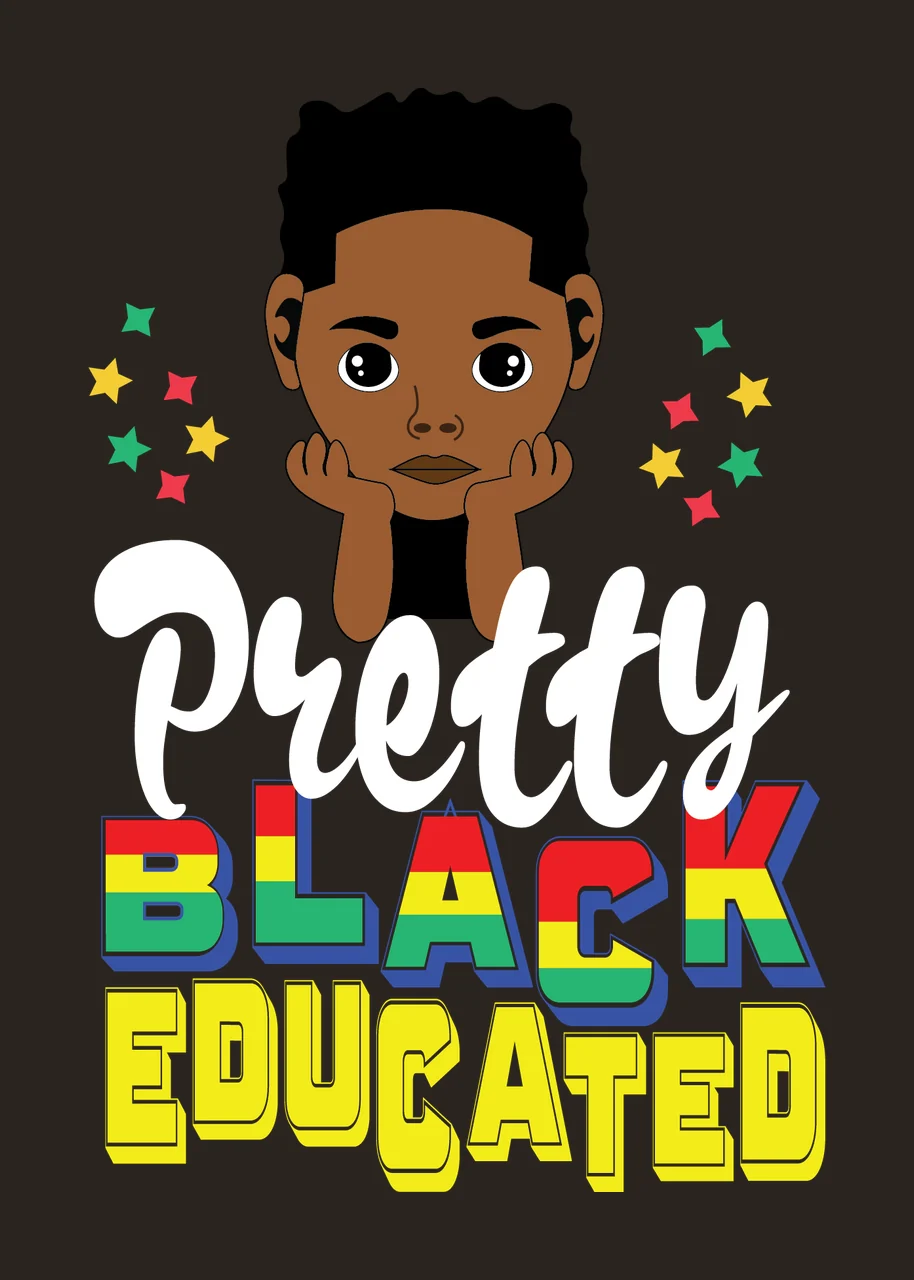 Pretty Black Educated Head Silhouette stationary stars empty contrast preview thumbnail