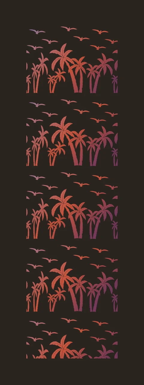 Tropical Palm Tree Seagull Pattern trees and birds bird graphic contrast preview thumbnail