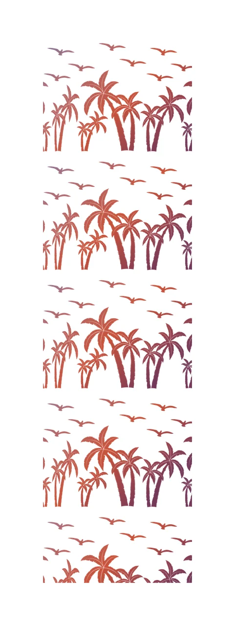 Tropical Palm Tree Seagull Pattern trees and birds bird graphic