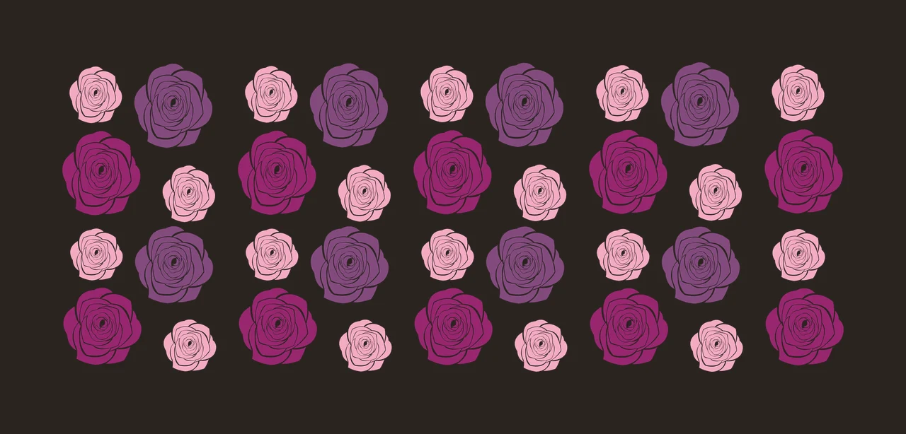 Can Glass Wrap Rose Flower Line Art Pattern flowers roses black contrast preview thumbnail