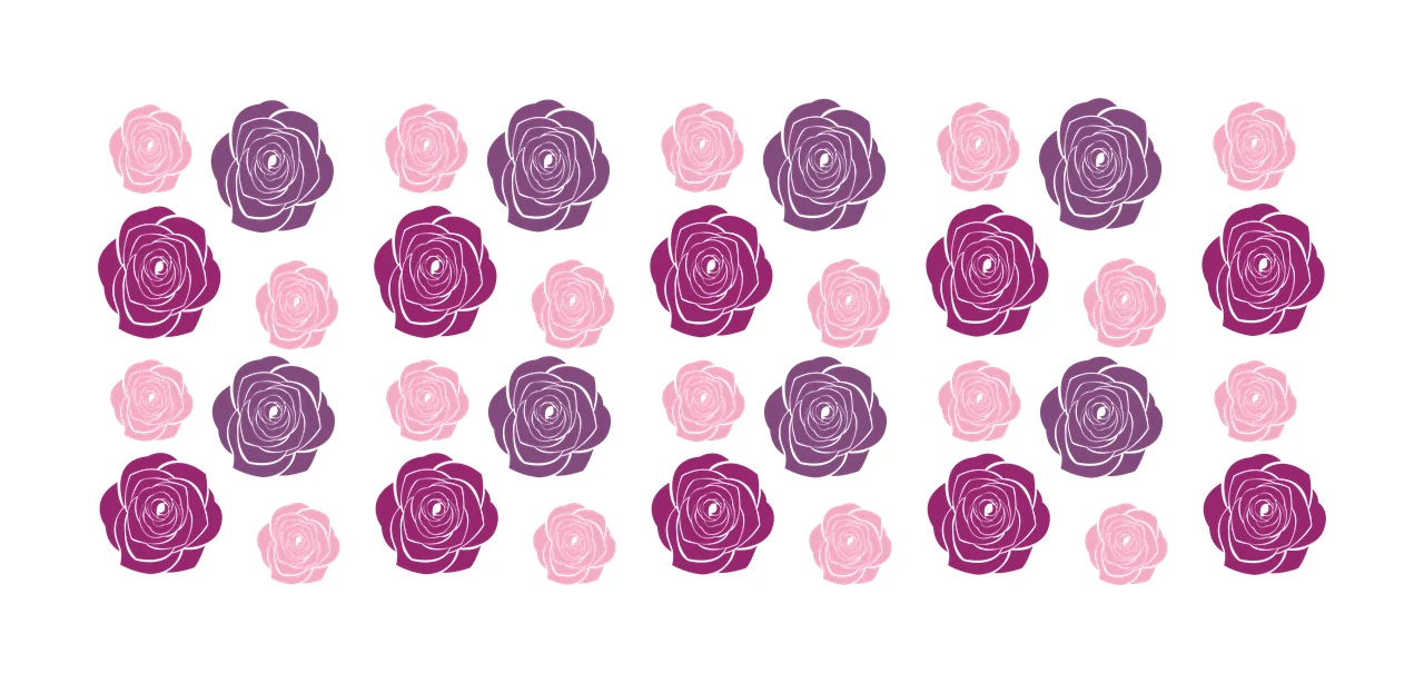 Can Glass Wrap Rose Flower Line Art Pattern flowers roses black