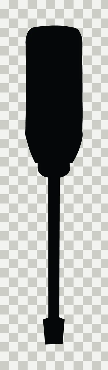 Can Glass Wrap Screwdriver Silhouette In Black transparency and detail preview thumbnail