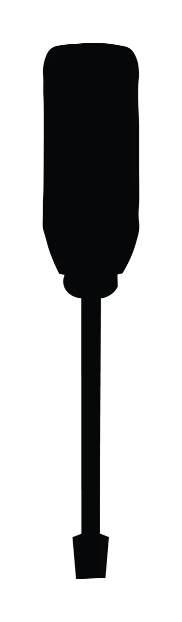 Can Glass Wrap Screwdriver Silhouette In Black