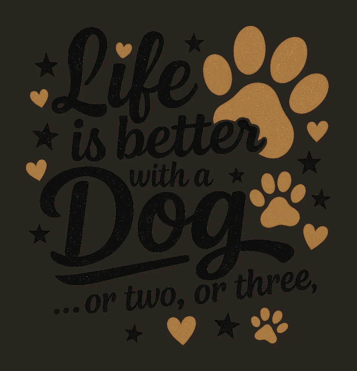 Funny Dog Lover Life is Better with Dog Paw Print Design Dog contrast preview thumbnail