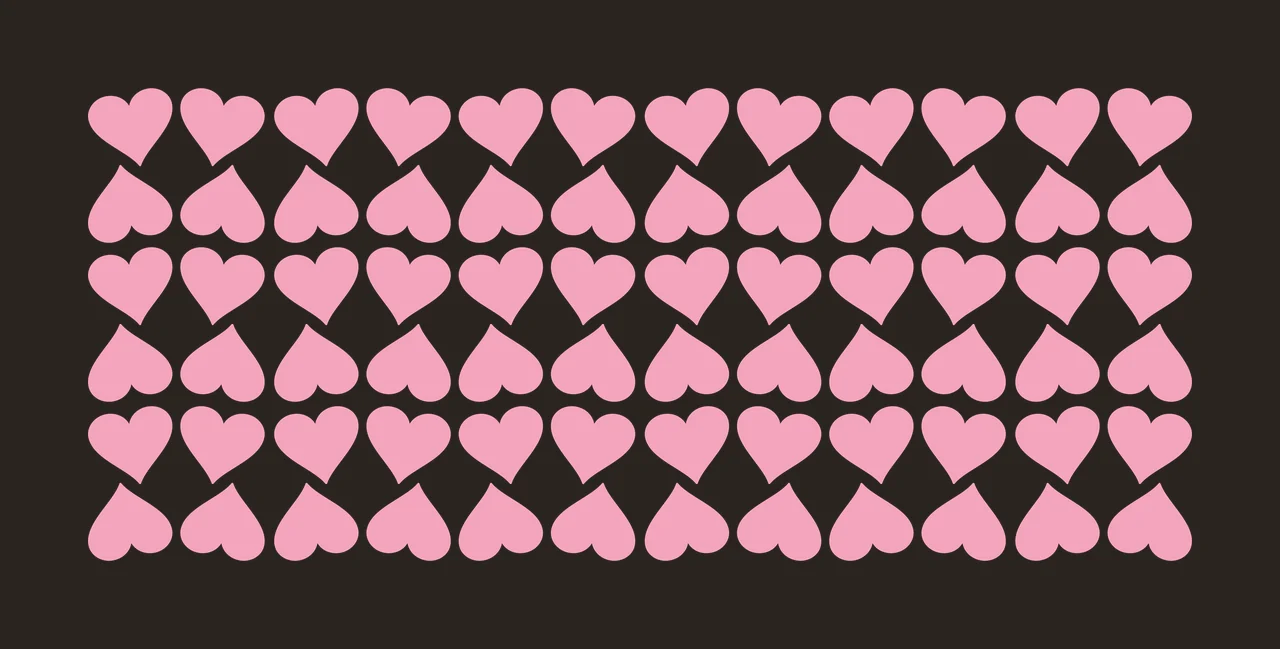 Can Glass Wrap Pattern Of Repeating Black Hearts white plain contrast preview thumbnail