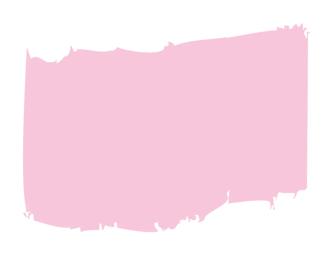 Paint stroke Illustration with pink paint swatch, rough edges and distressed border in light pink, pastel pink and white
