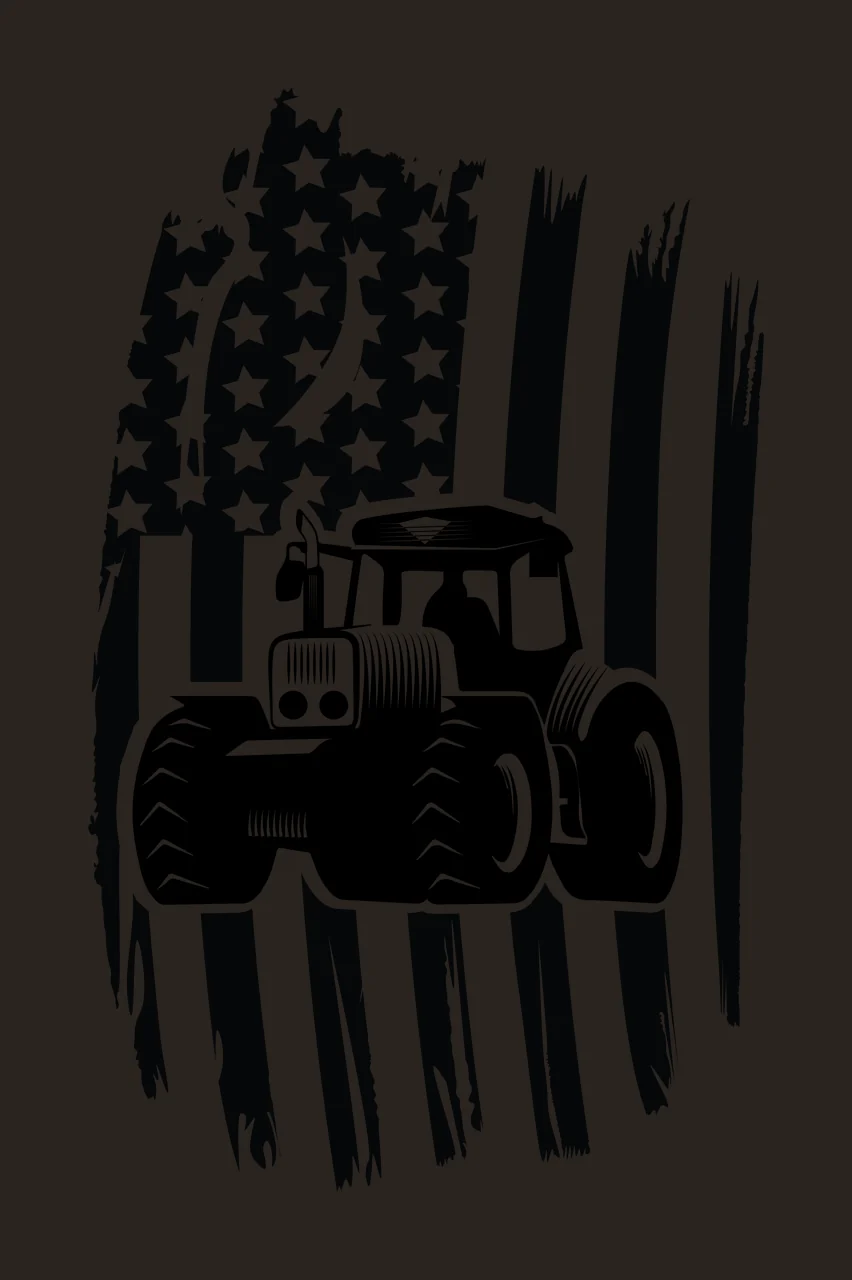 Tractor Over American Flag Pattern stationary stars stripes contrast preview thumbnail