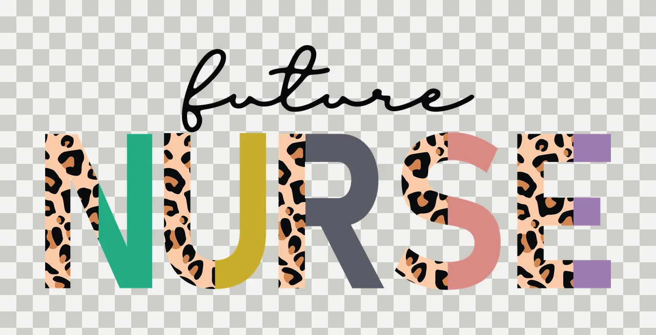 Future Nurse Text With Patterned Letters pattern black white transparency and detail preview thumbnail