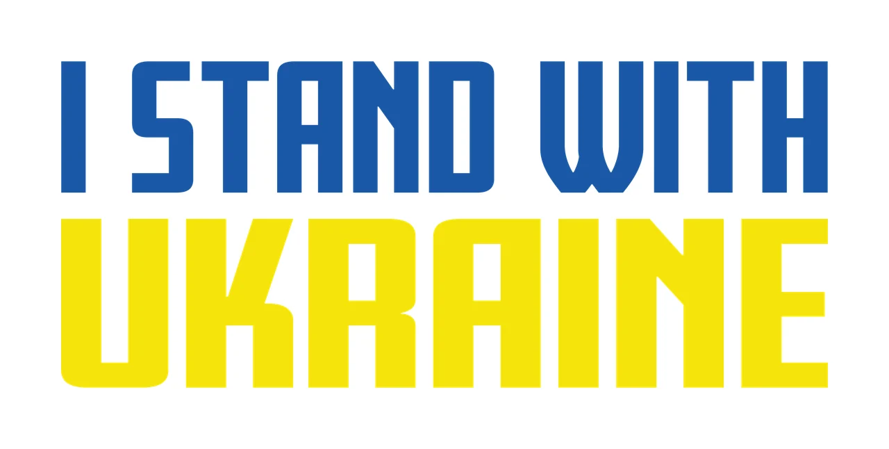Ukraine Black I Stand With Ukraine Text Graphic typographic