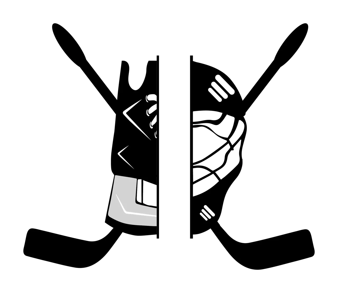 Hockey Gear With Glove And Goalie Mask
