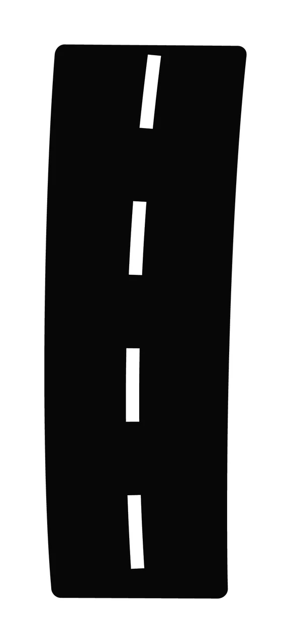 Can Glass Wrap Black Road Path With Lines