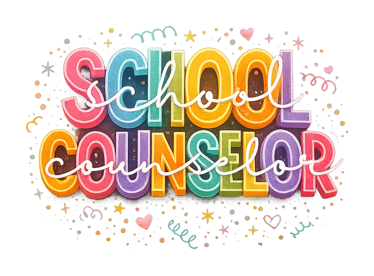 Colorful School Counselor Occupation Shirt Design Counselor
