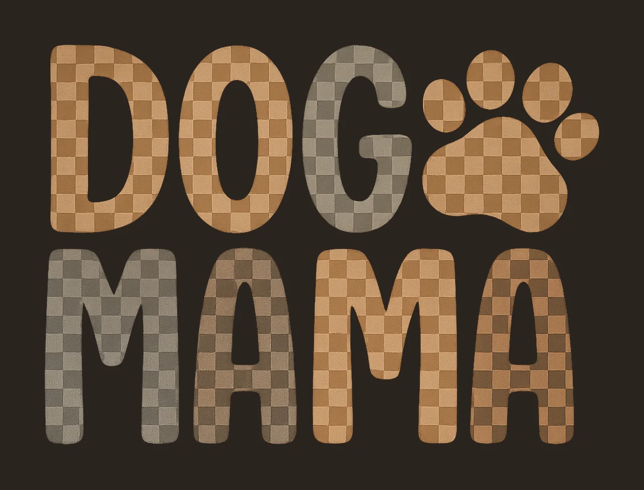 Dog Mama Checkered Design Cute Dog Mama Sublimation Trendy contrast preview thumbnail