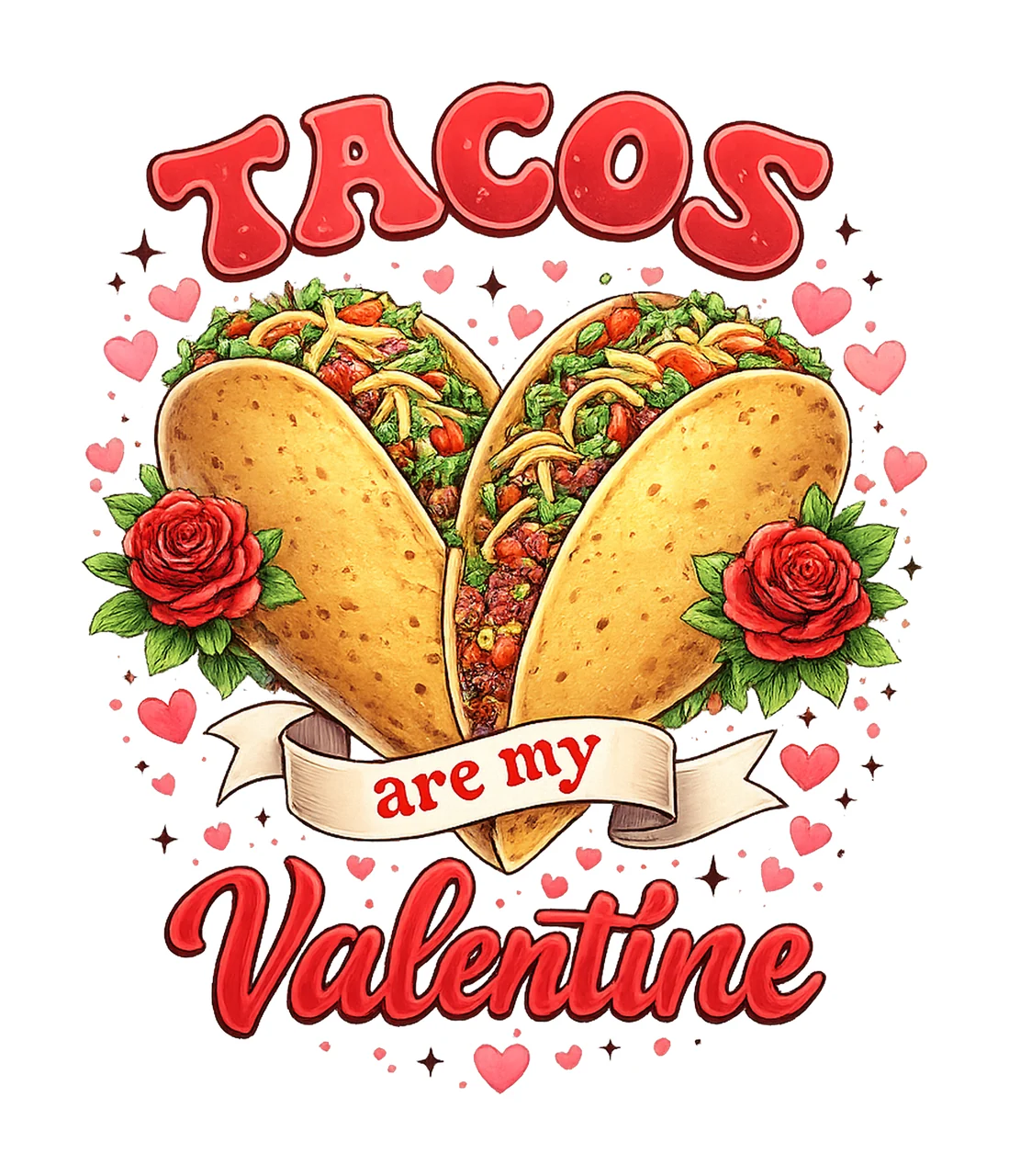 Tacos Are My Valentine Mexican Valentine Design Love Taco